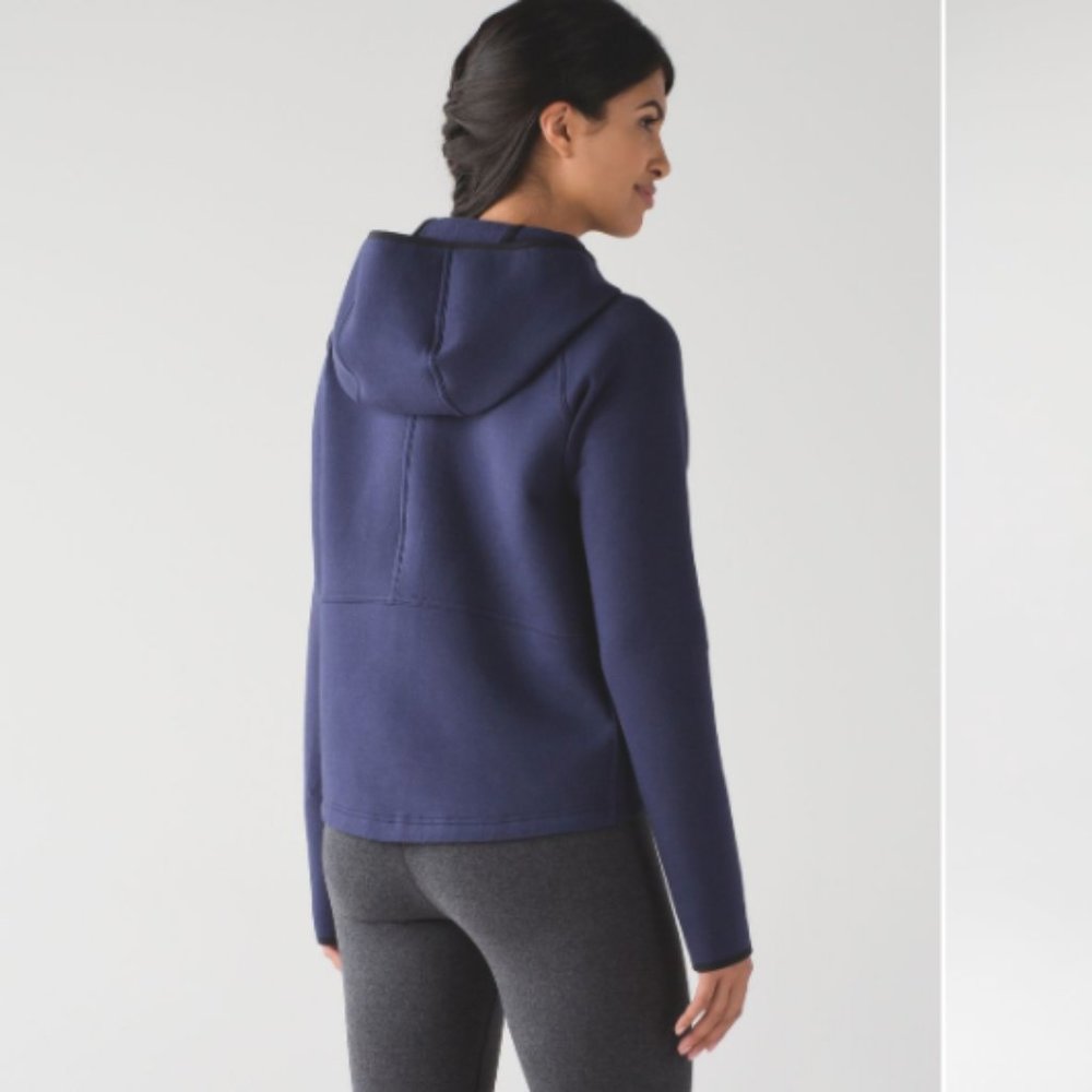Lululemon City Bound Hoodie Blue Scuba Jacket - Picture 2 of 11